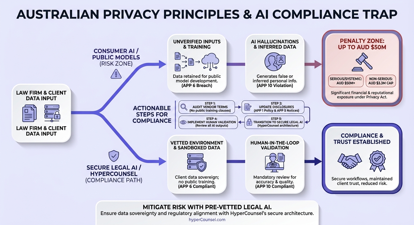 Infographic: Applying the Australian Privacy Principles: How Law Firms Can Avoid the $3.3M AI Compliance Trap