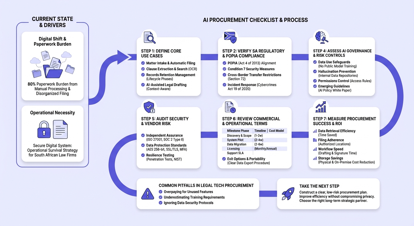 Infographic: South African Law Firms' AI DMS Procurement Checklist
