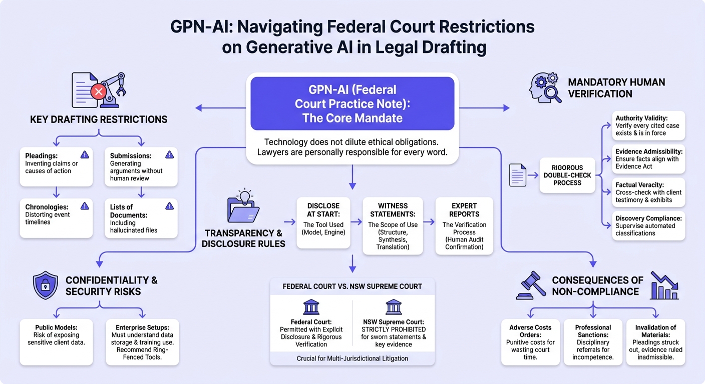 Infographic: Generative AI in Court: Navigating Federal Court Practice Note GPN-AI