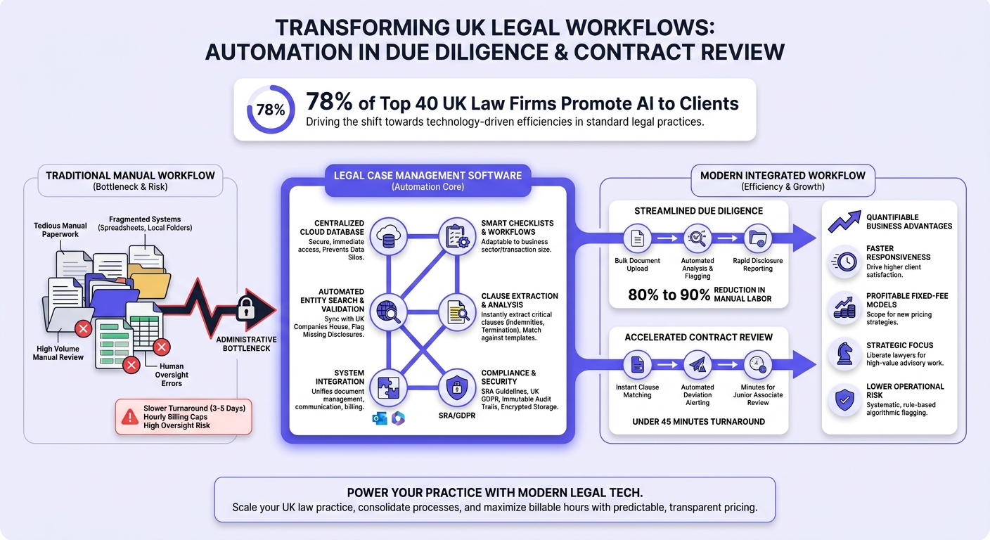 Infographic: How Legal Case Management Software Automates Due Diligence and Contract Review