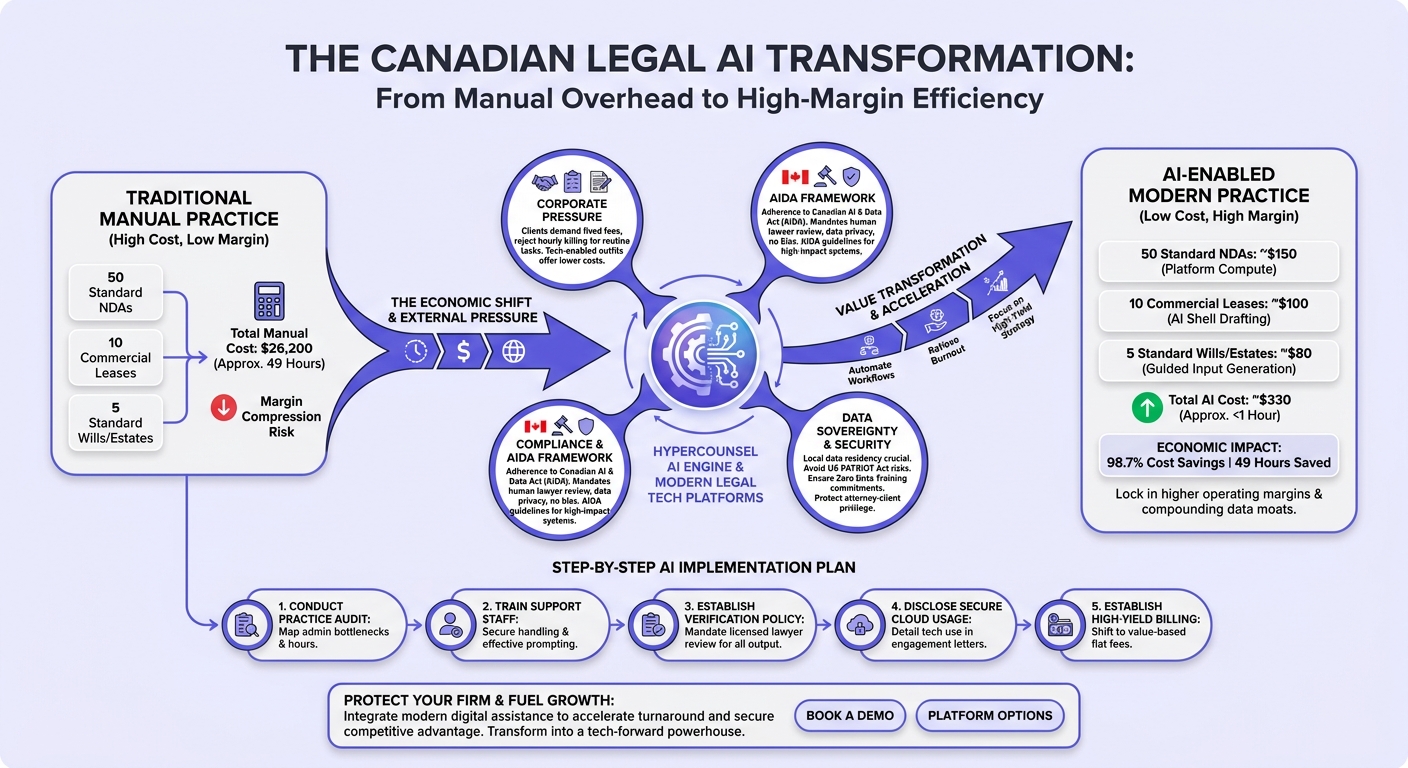 Infographic: From $200 To $26,200: The Economic Value of AI Legal Tools for Canadian Law Firms