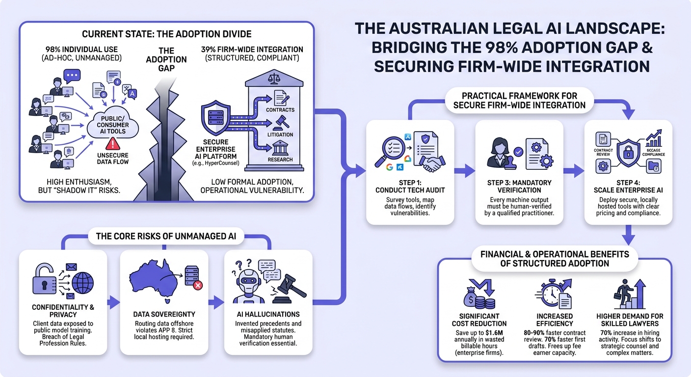 Infographic: The 98% Adoption Gap: AI Integration in Australian Law Firms