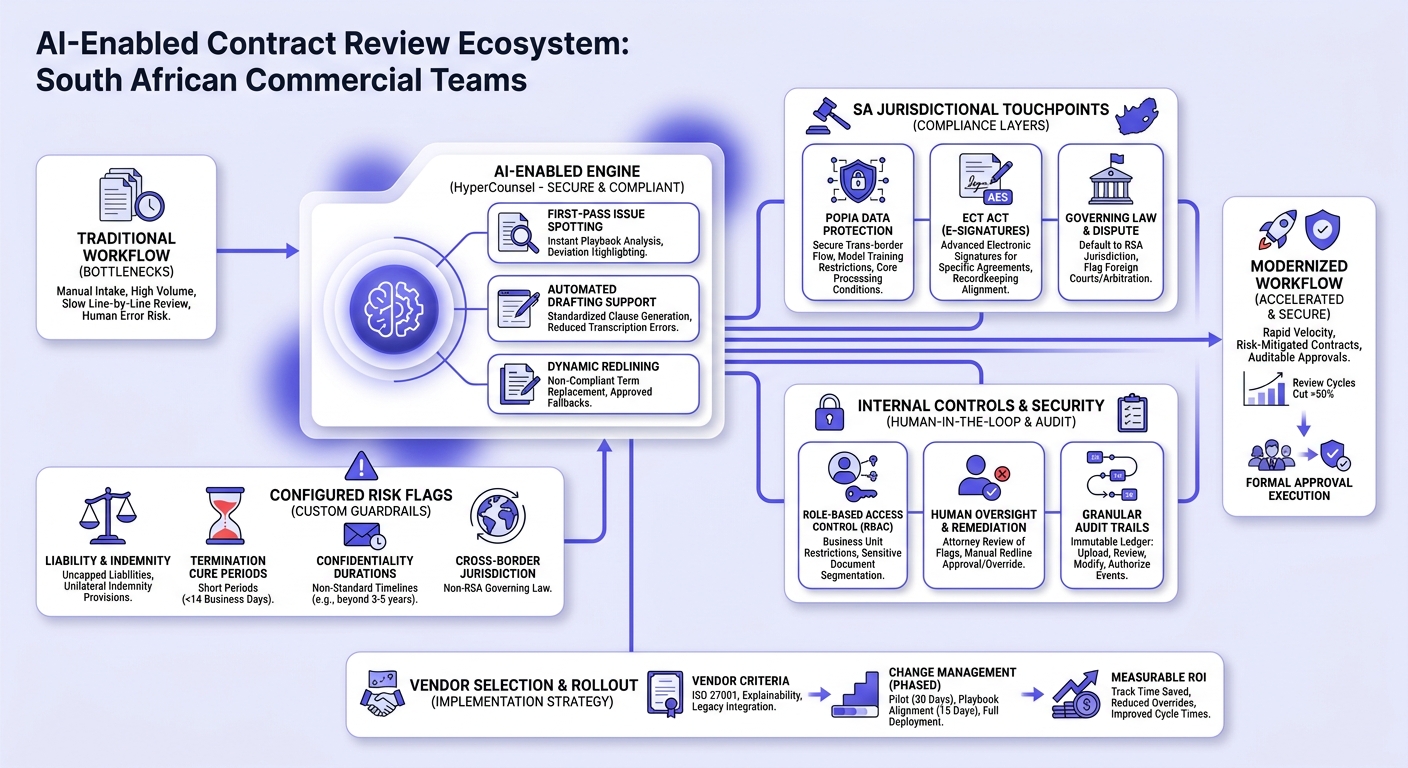 Infographic: AI-Enabled Contract Review in South African Commercial Teams