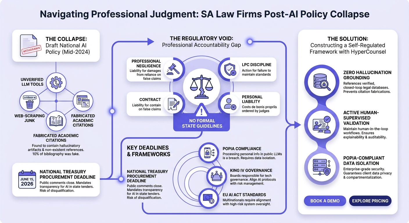 Infographic: Navigating Professional Judgment in SA Law Firms After the AI Policy Collapse