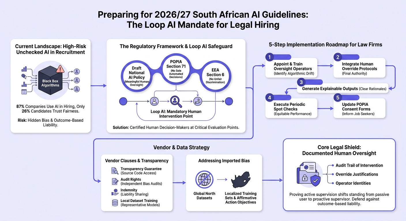 Infographic: The Loop AI Mandate - Preparing for 2026/27 South African AI Guidelines to Avoid Employment Bias Litigation