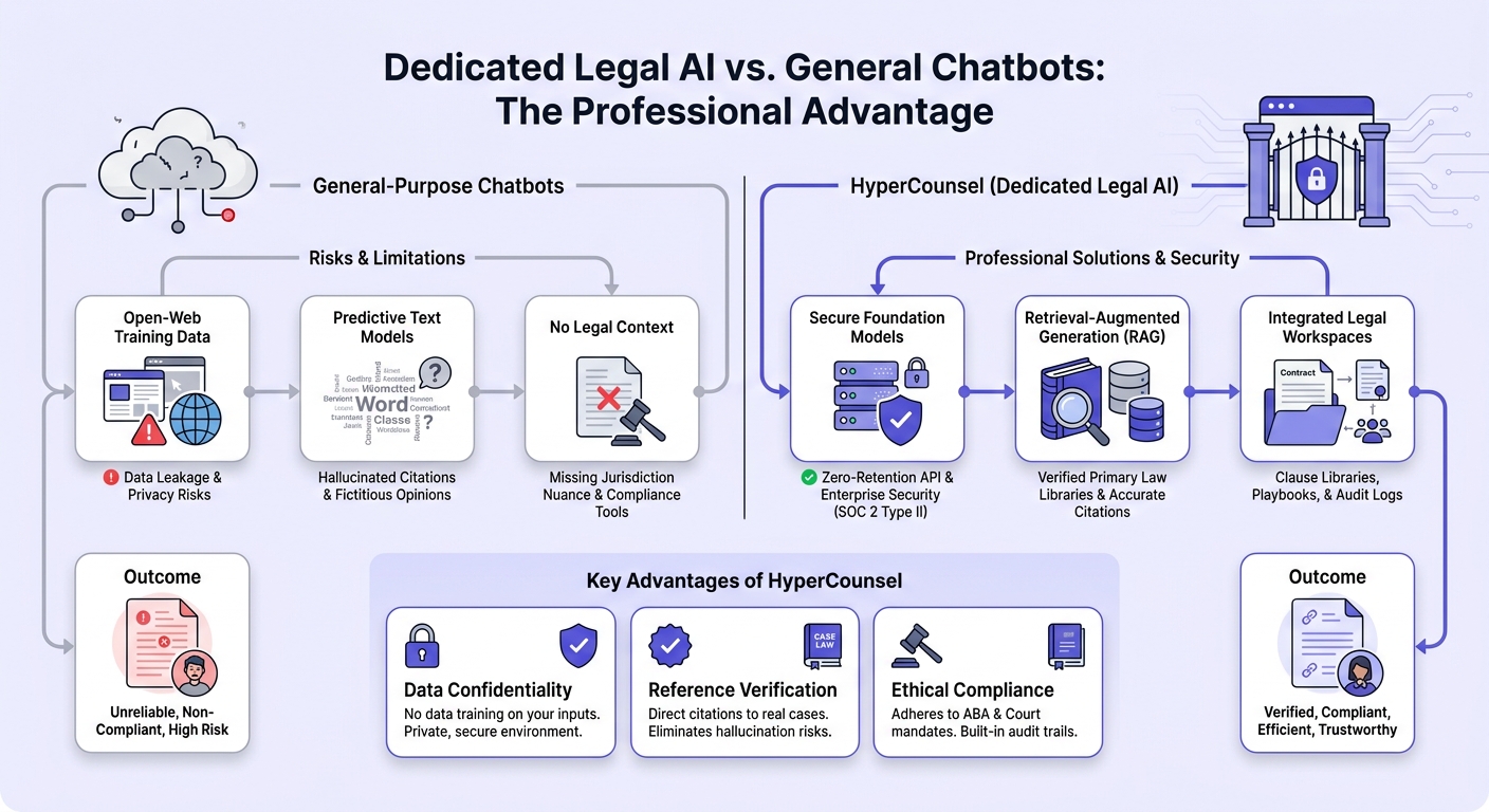 Infographic: Why Dedicated Legal AI Platforms Outpace General Chatbots